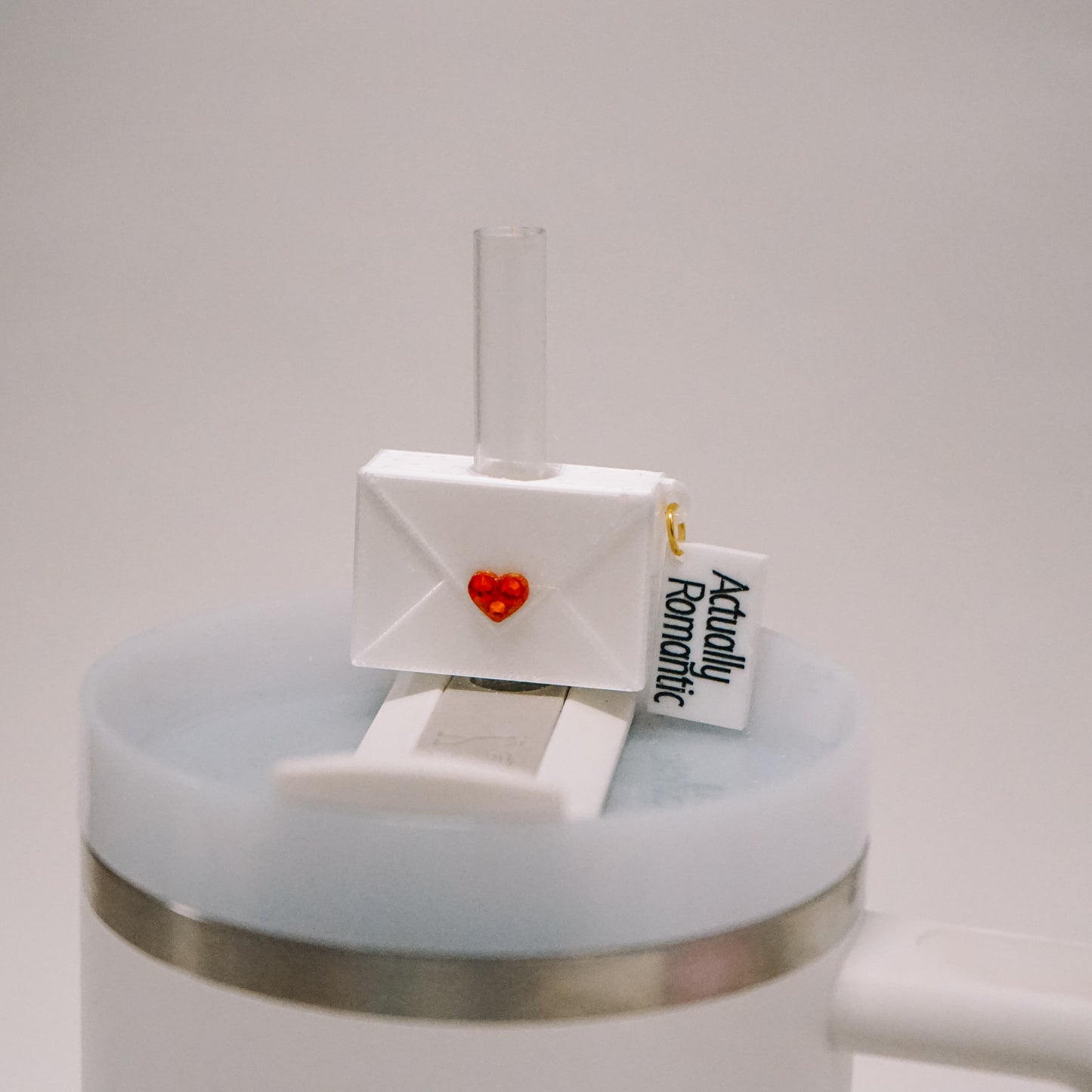 Romantic Letter Straw Charm
