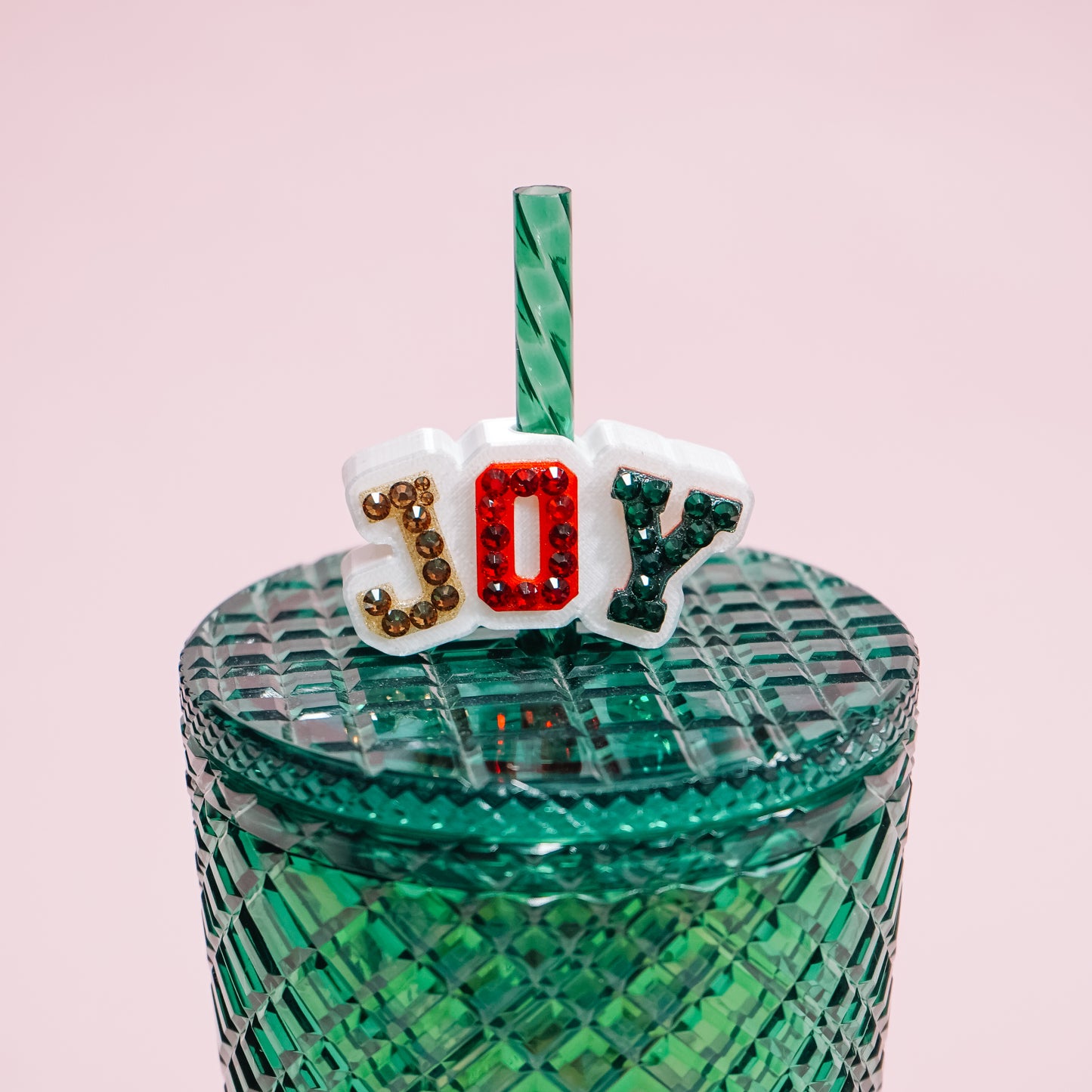 Varsity Joy Straw Charm