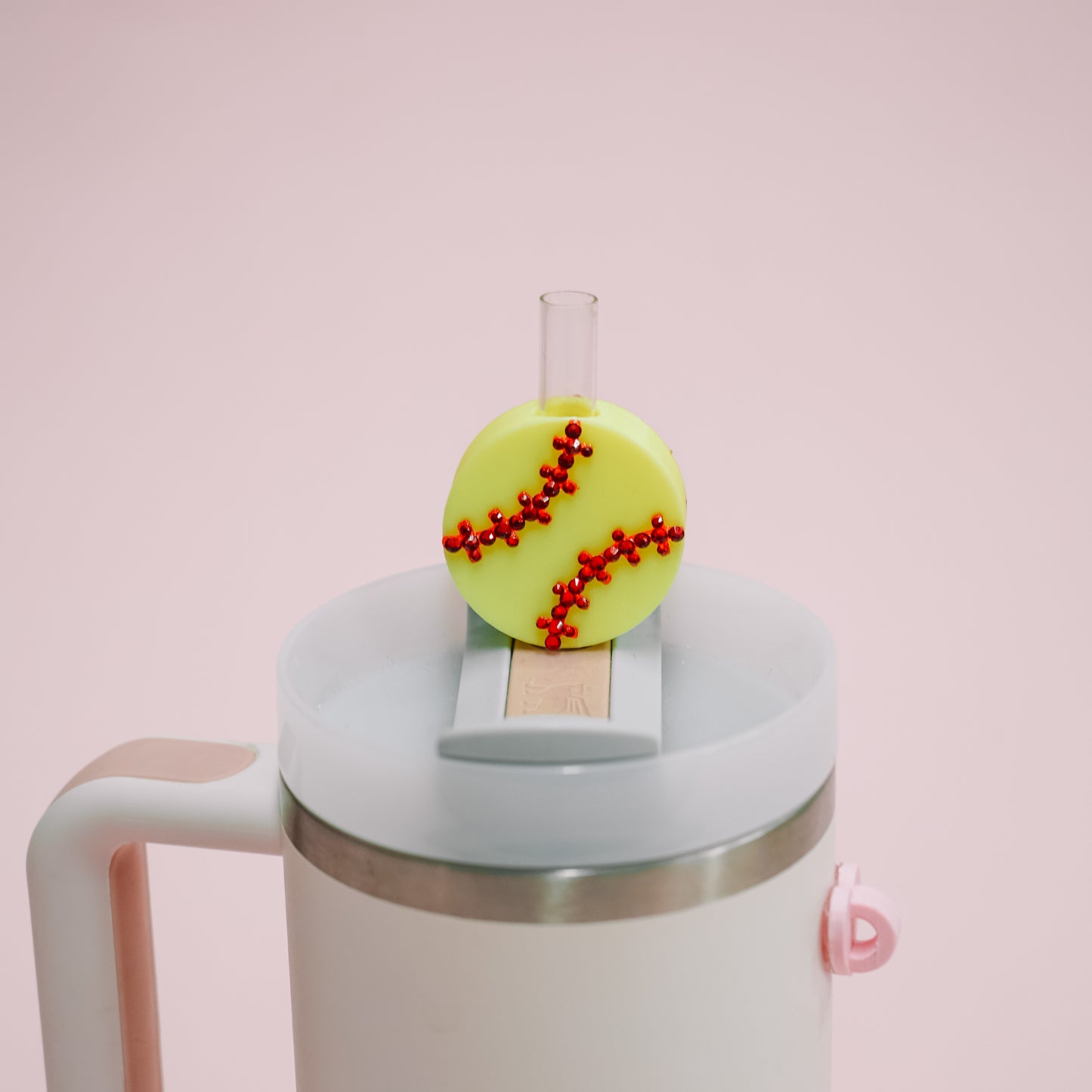 Softball Straw Charm