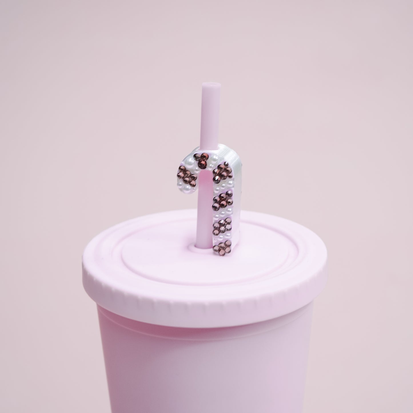 Candy Cane Straw Charm