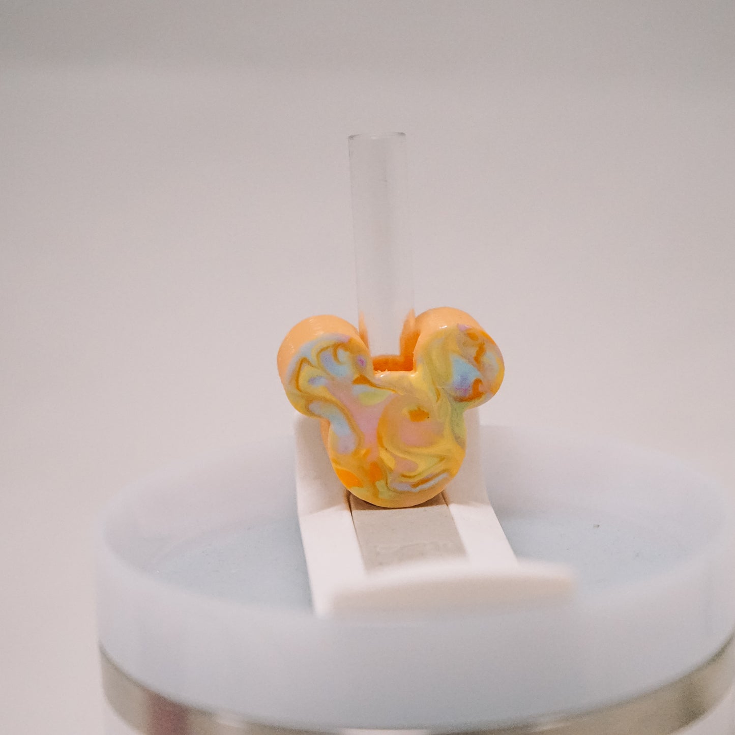 Ears Tie Dye Straw Charm