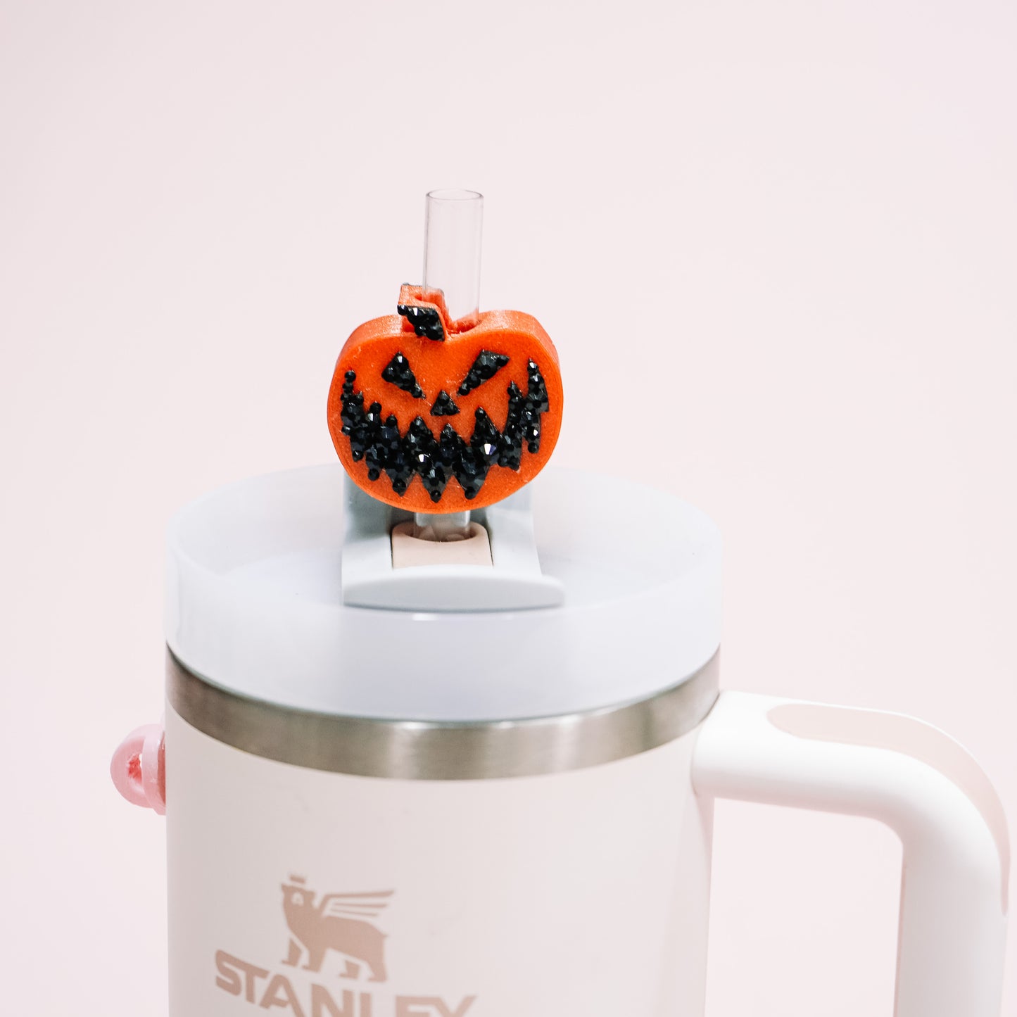 Scary Pumpkin Straw Charm