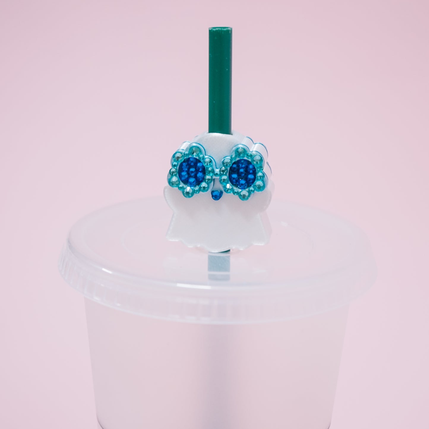 Hippie Ghost Straw Charm