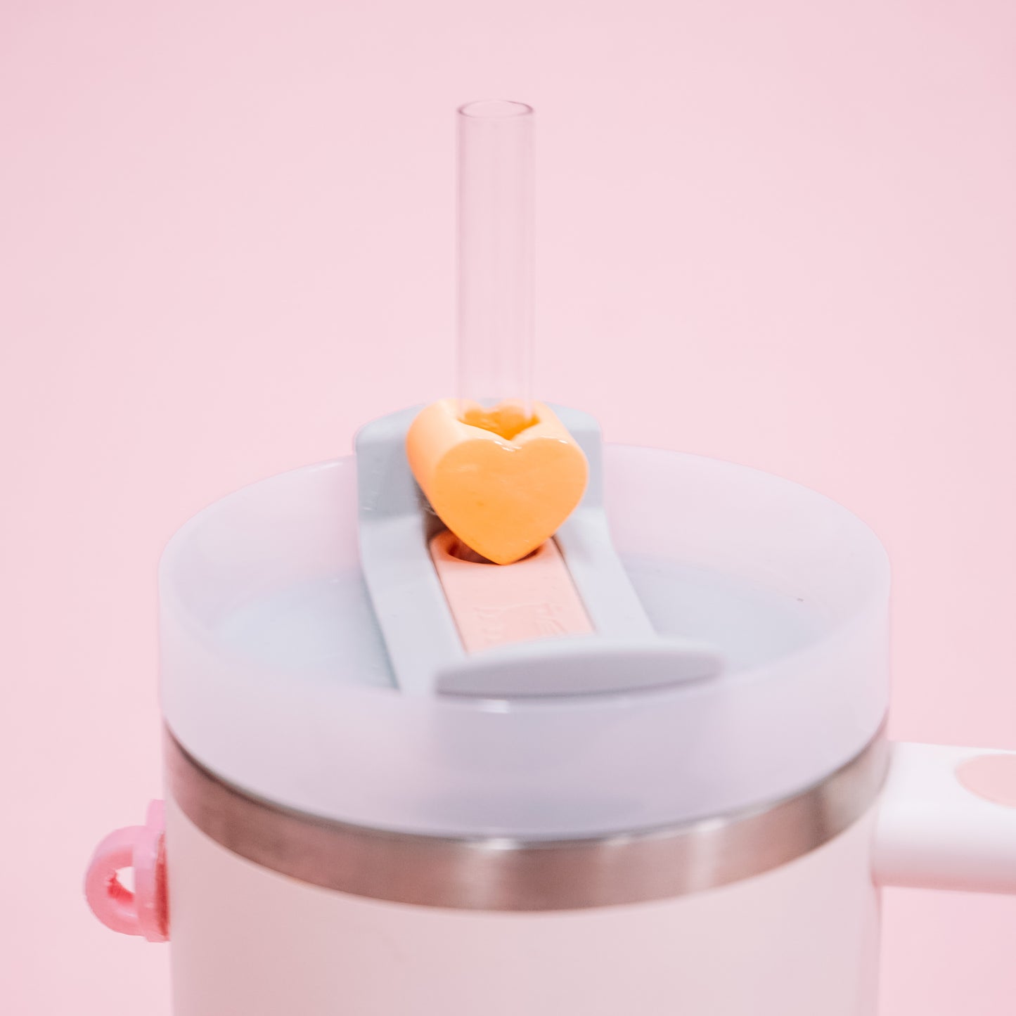 Pastel Mini Heart Straw Charm