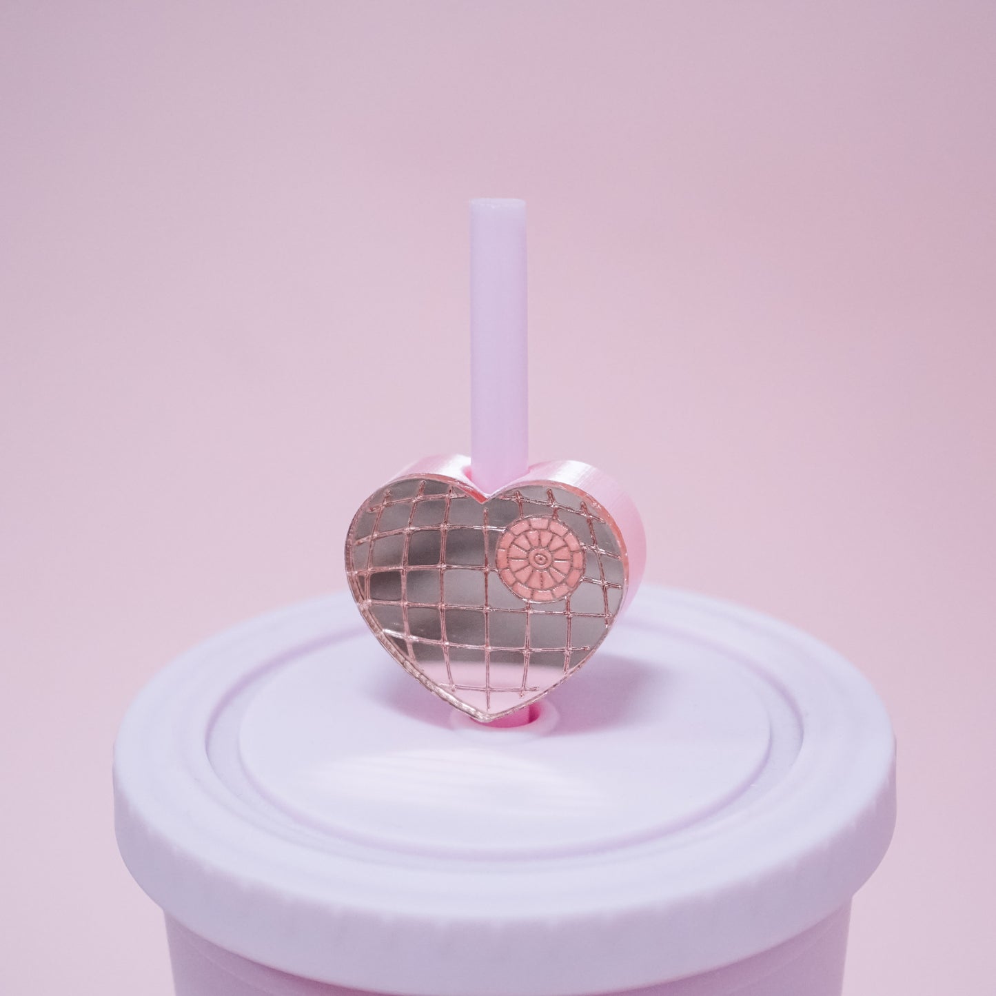 Disco Death Heart Straw Charm