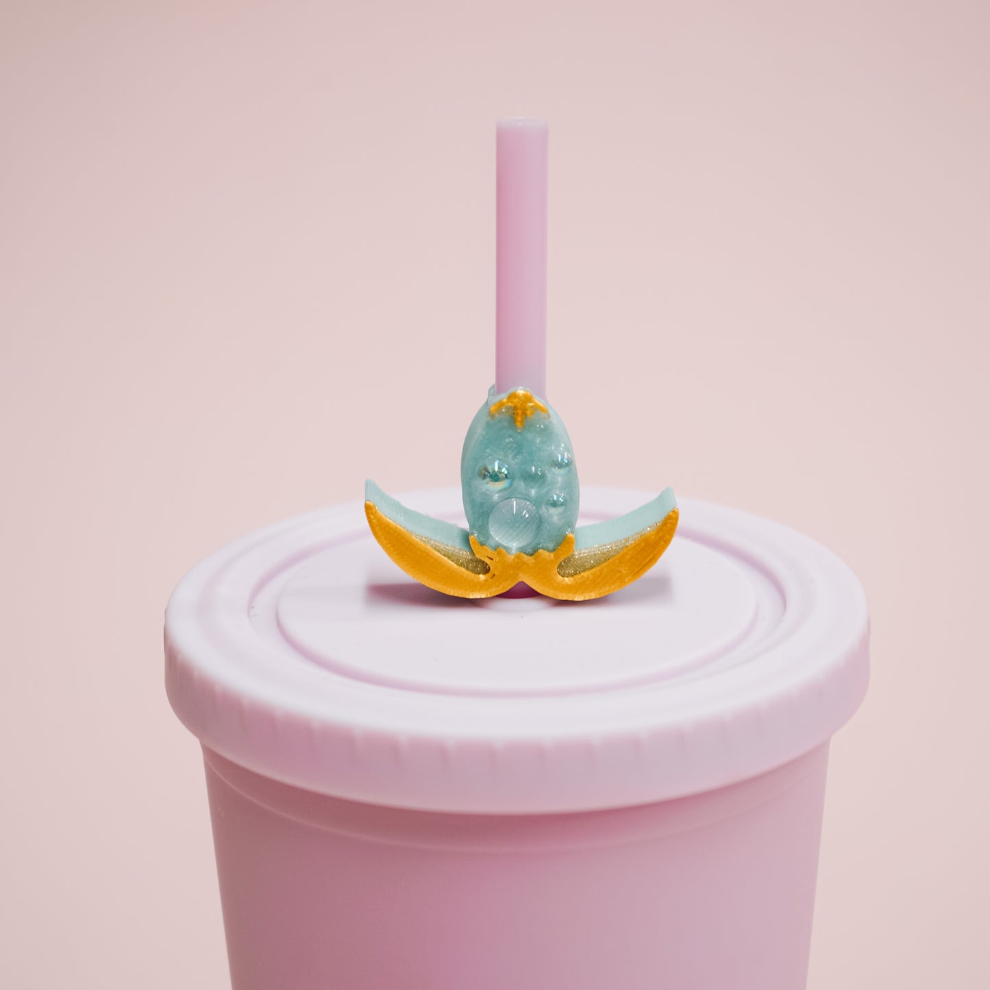 Gold Egg Straw Charm