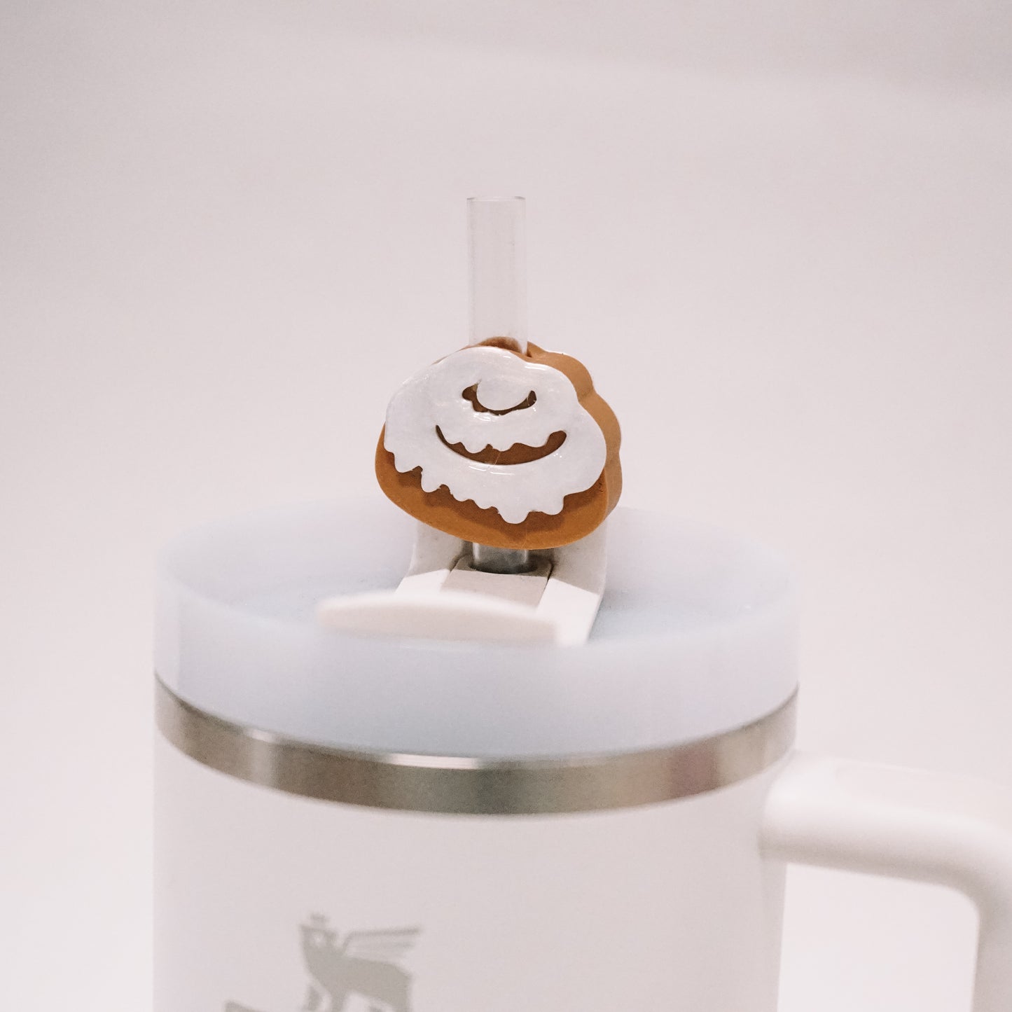 Cinnamon Roll Straw Charm