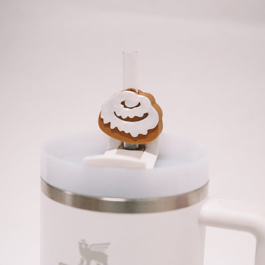 Cinnamon Roll Straw Charm