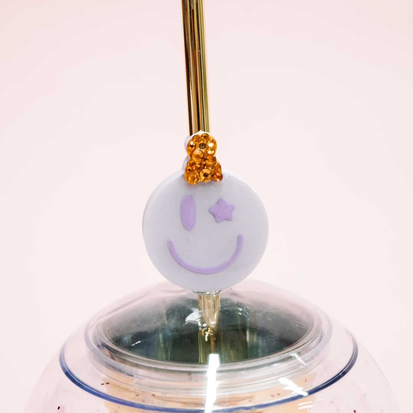 Ornament Smiley Straw Charm