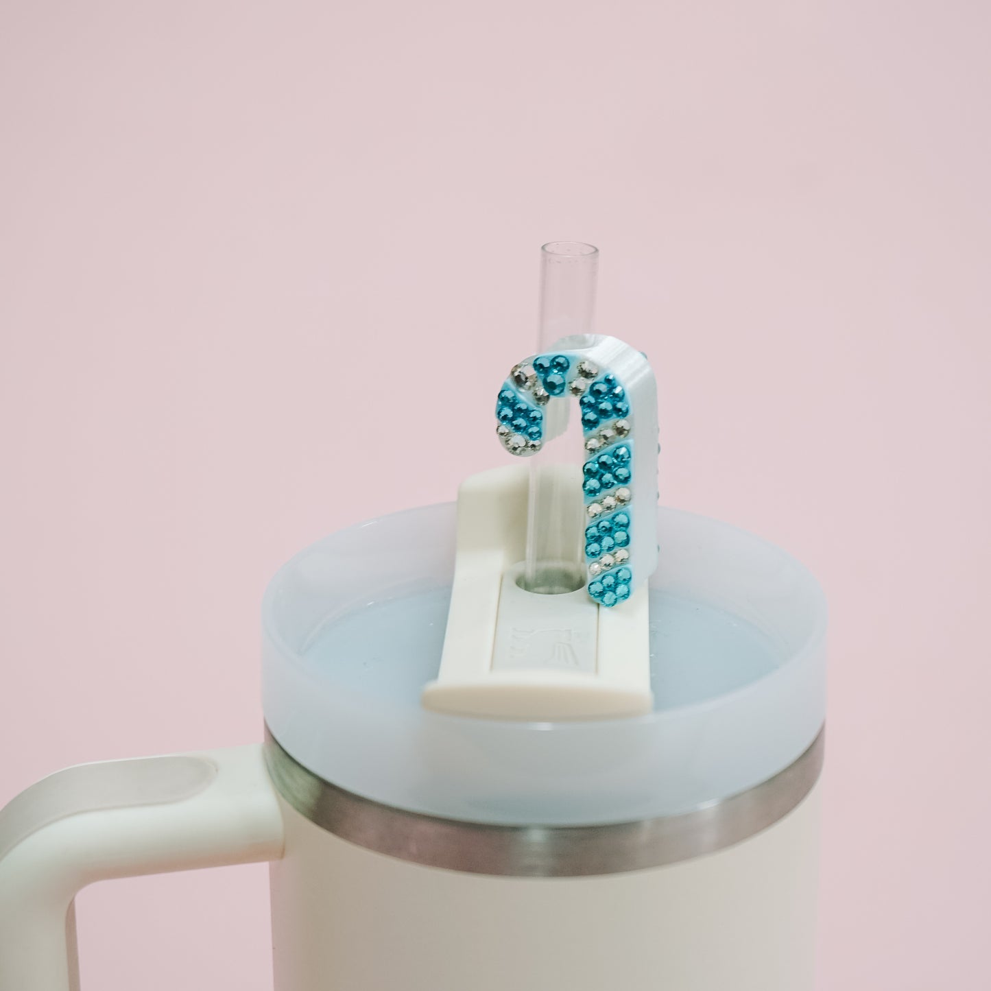 Candy Cane Straw Charm