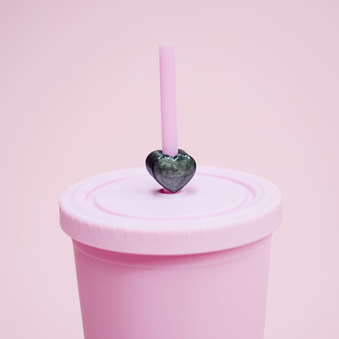 Pastel Mini Heart Straw Charm