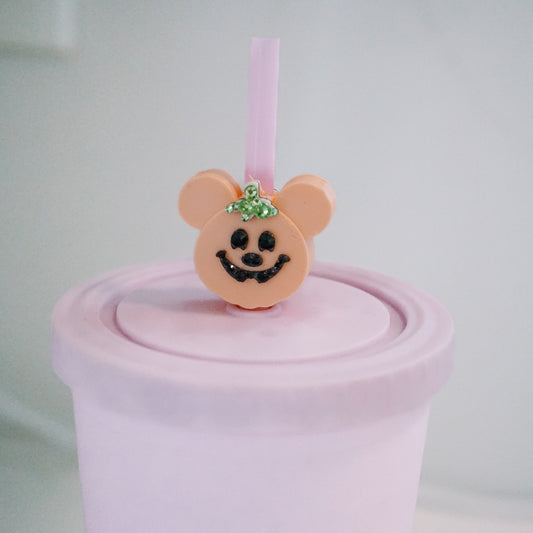 Cutie Mouse Pumpkin Straw Charm