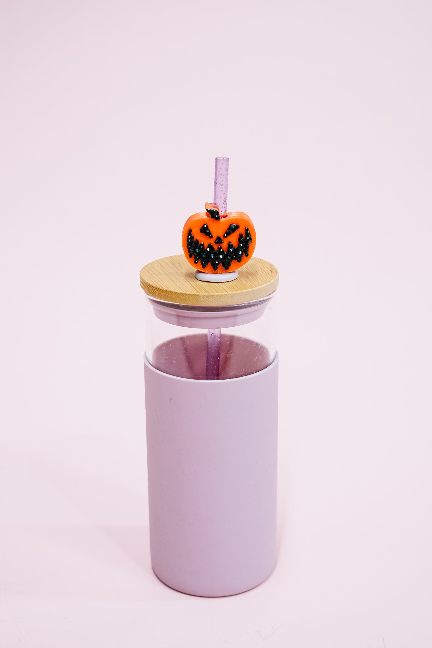 Scary Pumpkin Straw Charm
