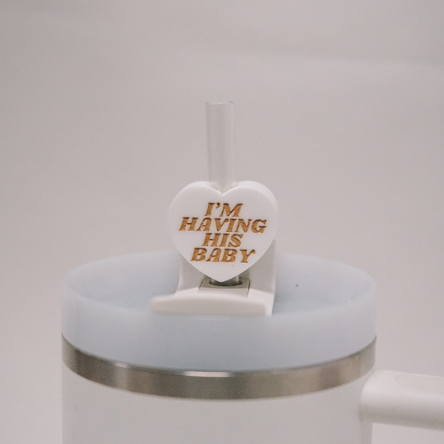 Having His Baby Straw Charm