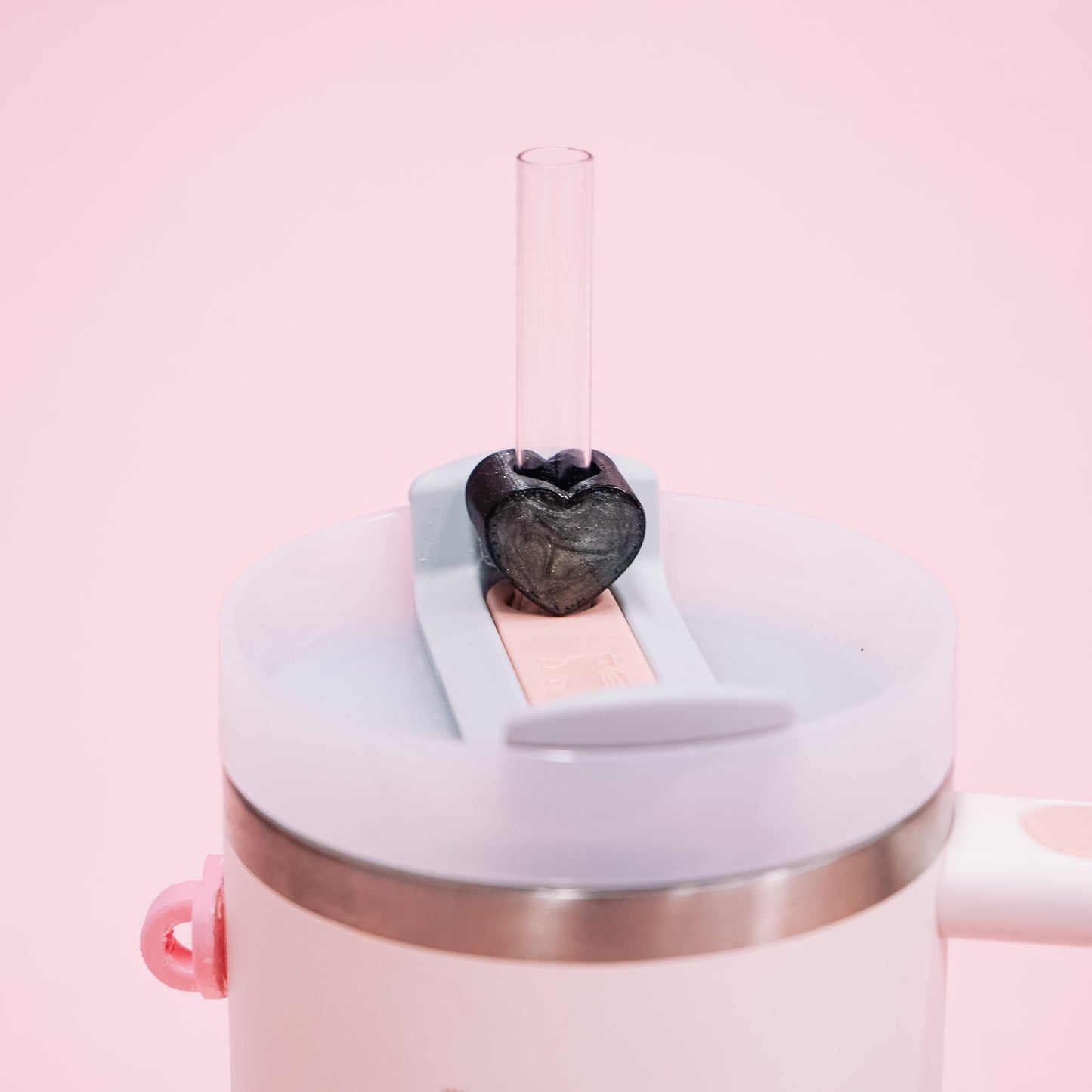 Pastel Mini Heart Straw Charm