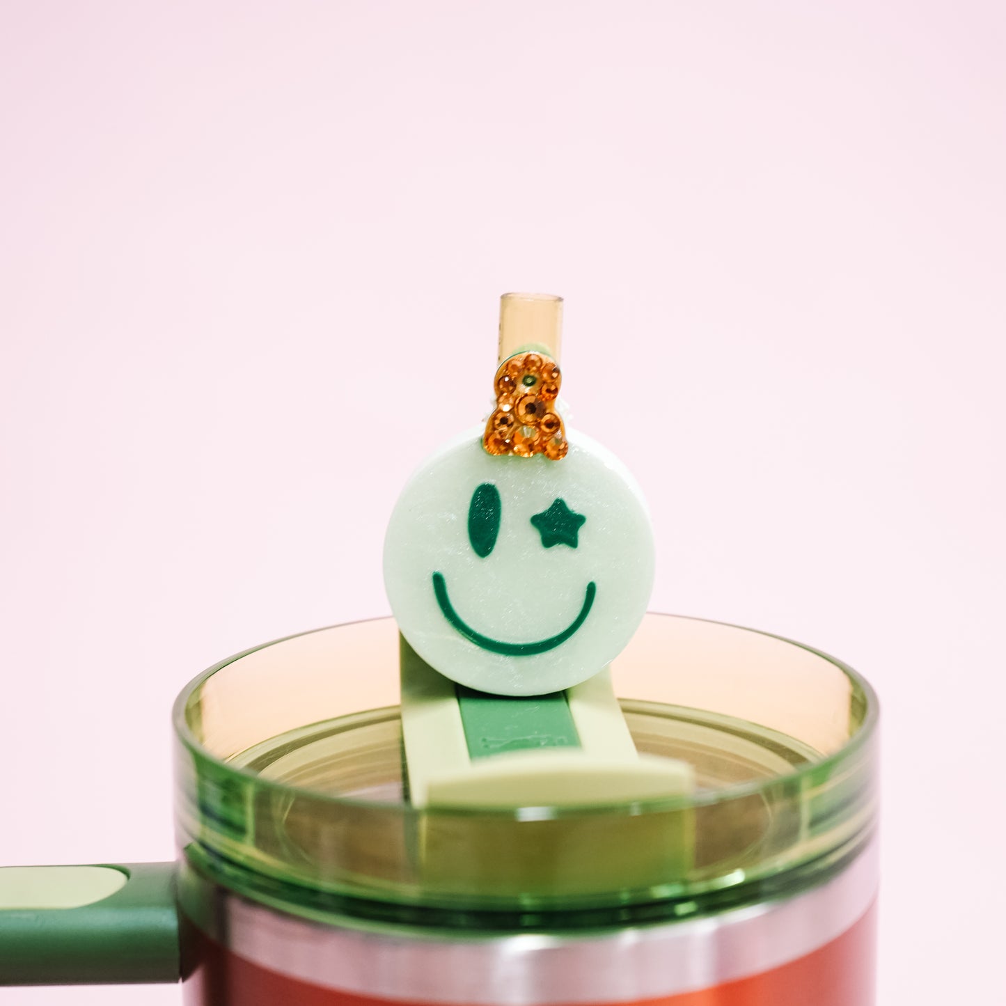 Ornament Smiley Straw Charm