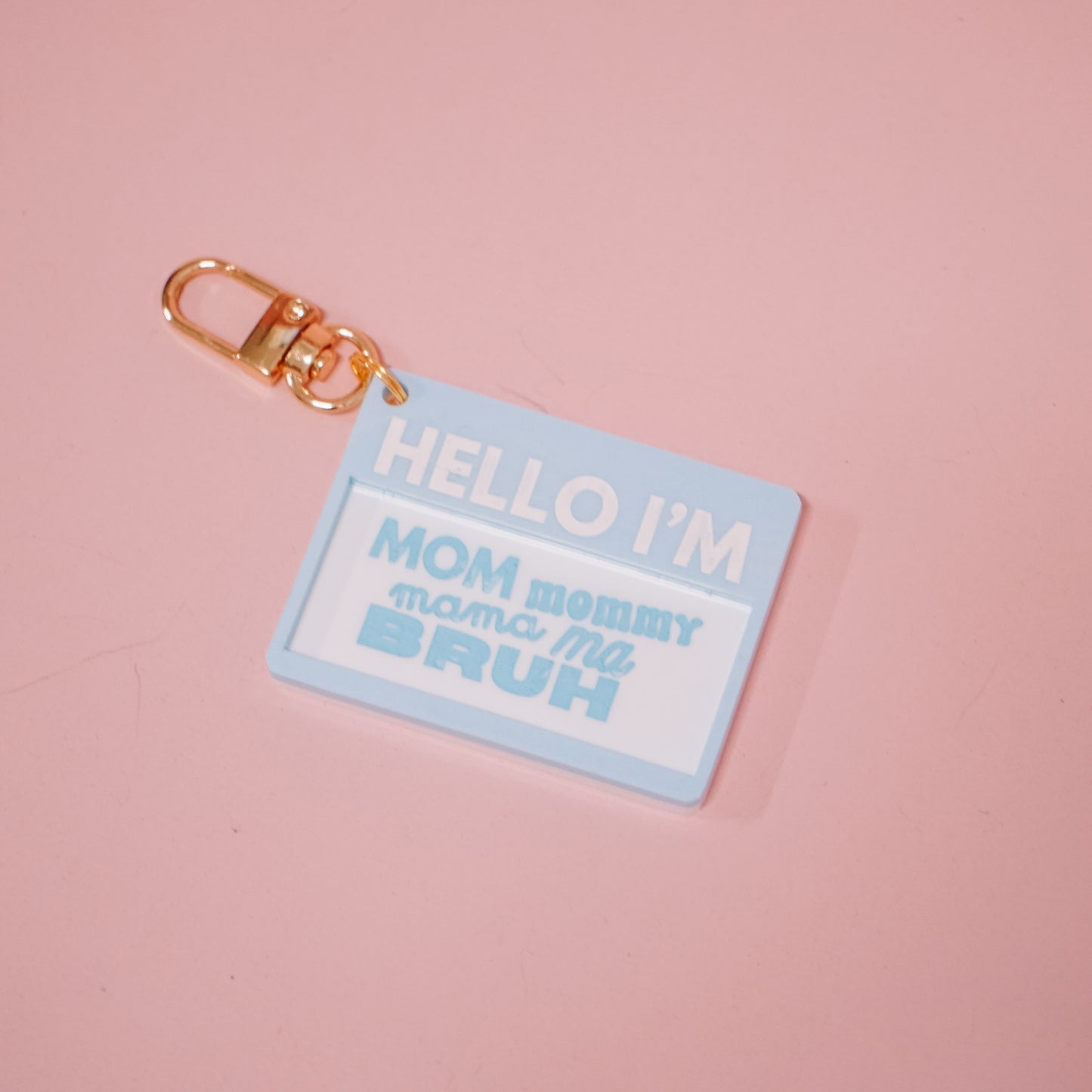 Mom Name Tag Bag Charm