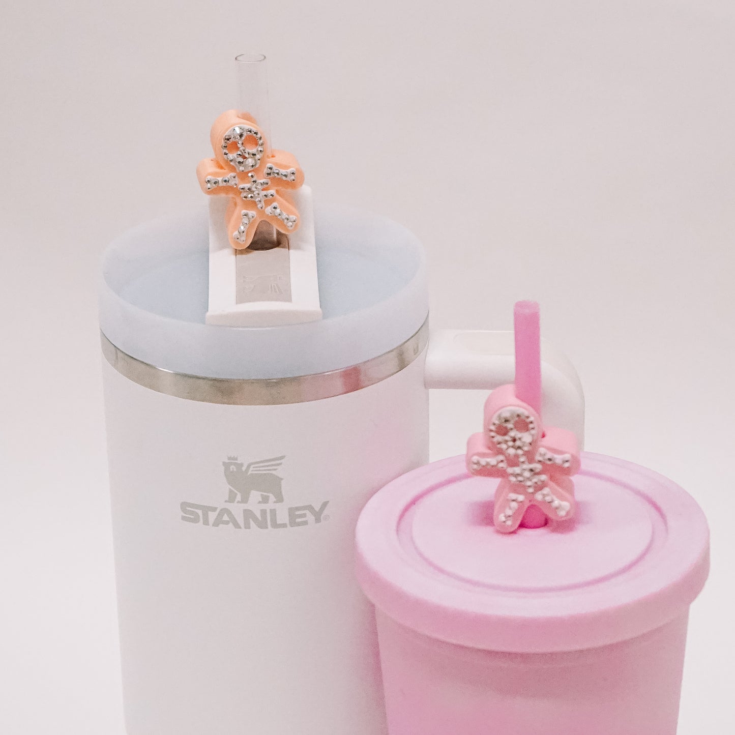Pastel Skelly Straw Charm