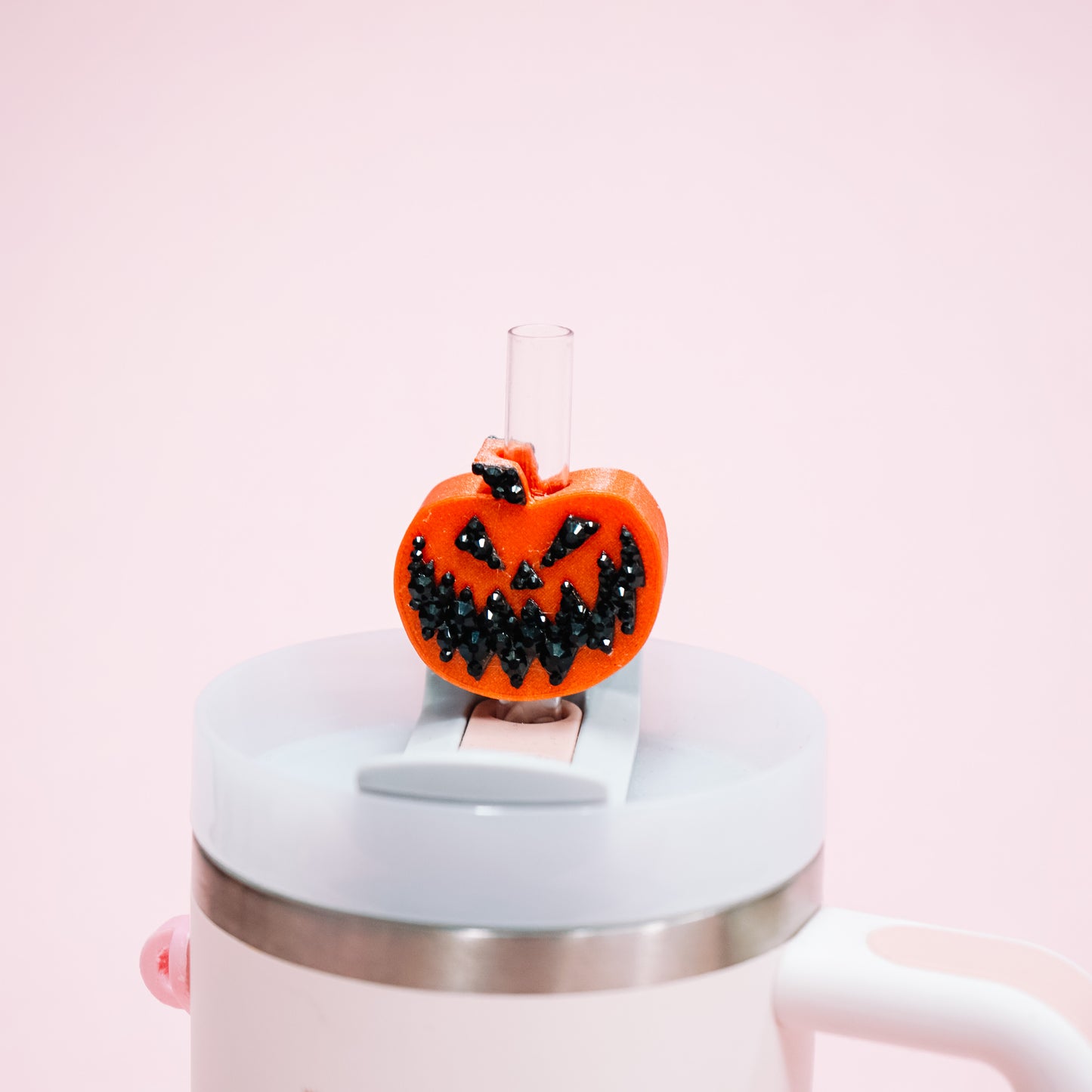 Scary Pumpkin Straw Charm