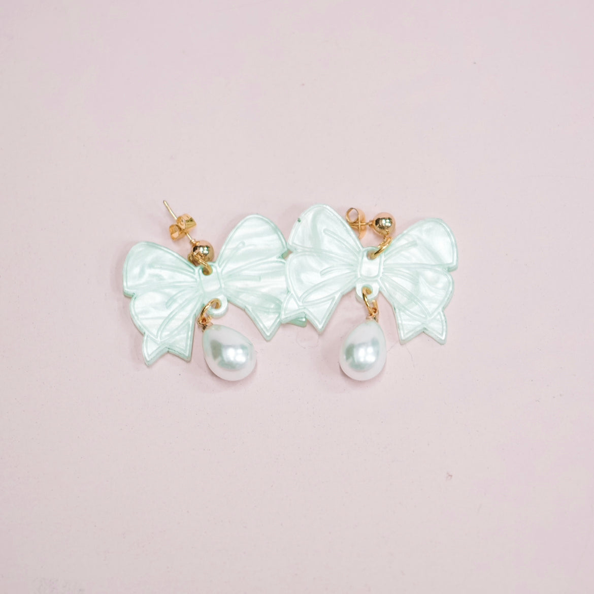Bow Pearl Drop Earrings
