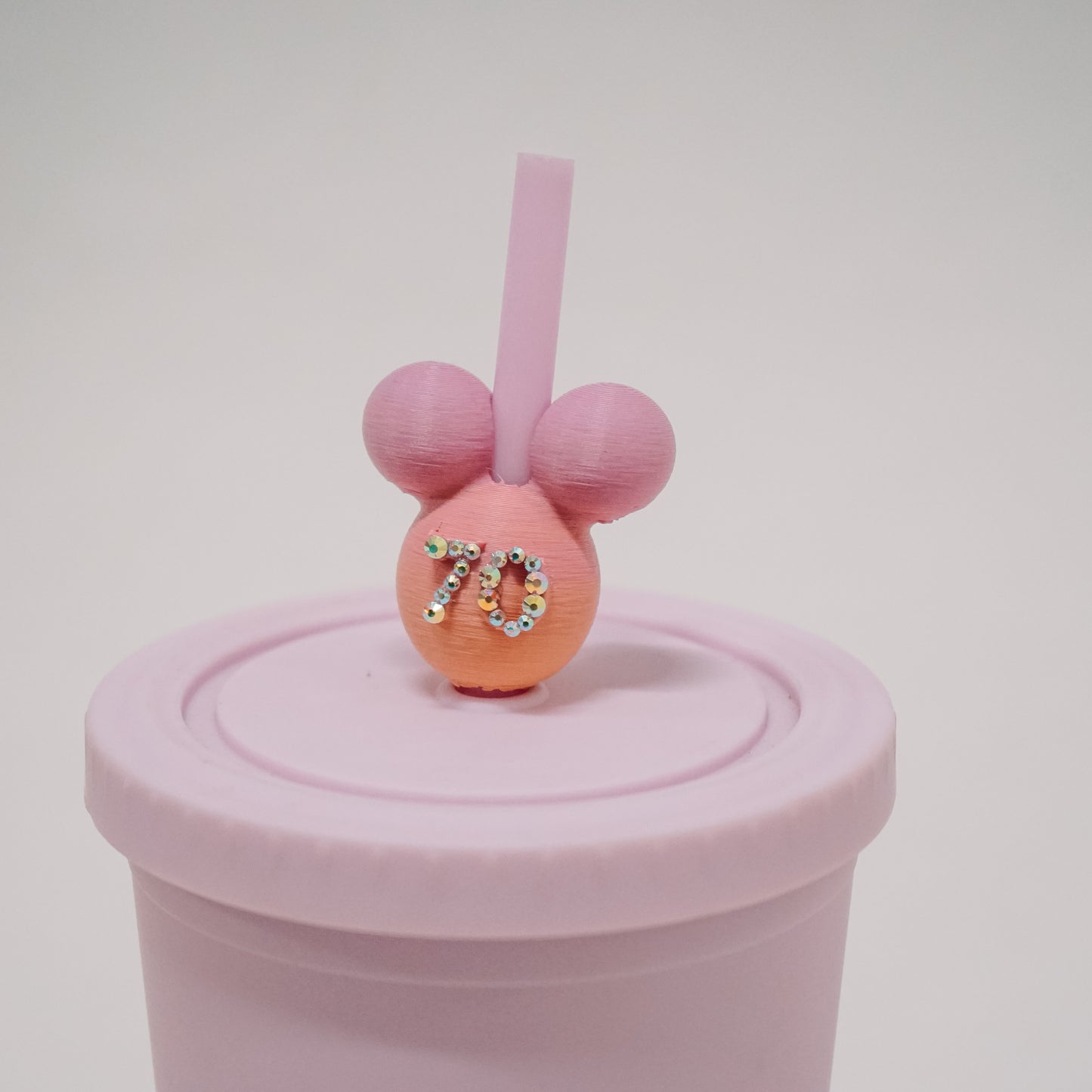 70th Ears Balloon Straw Charm
