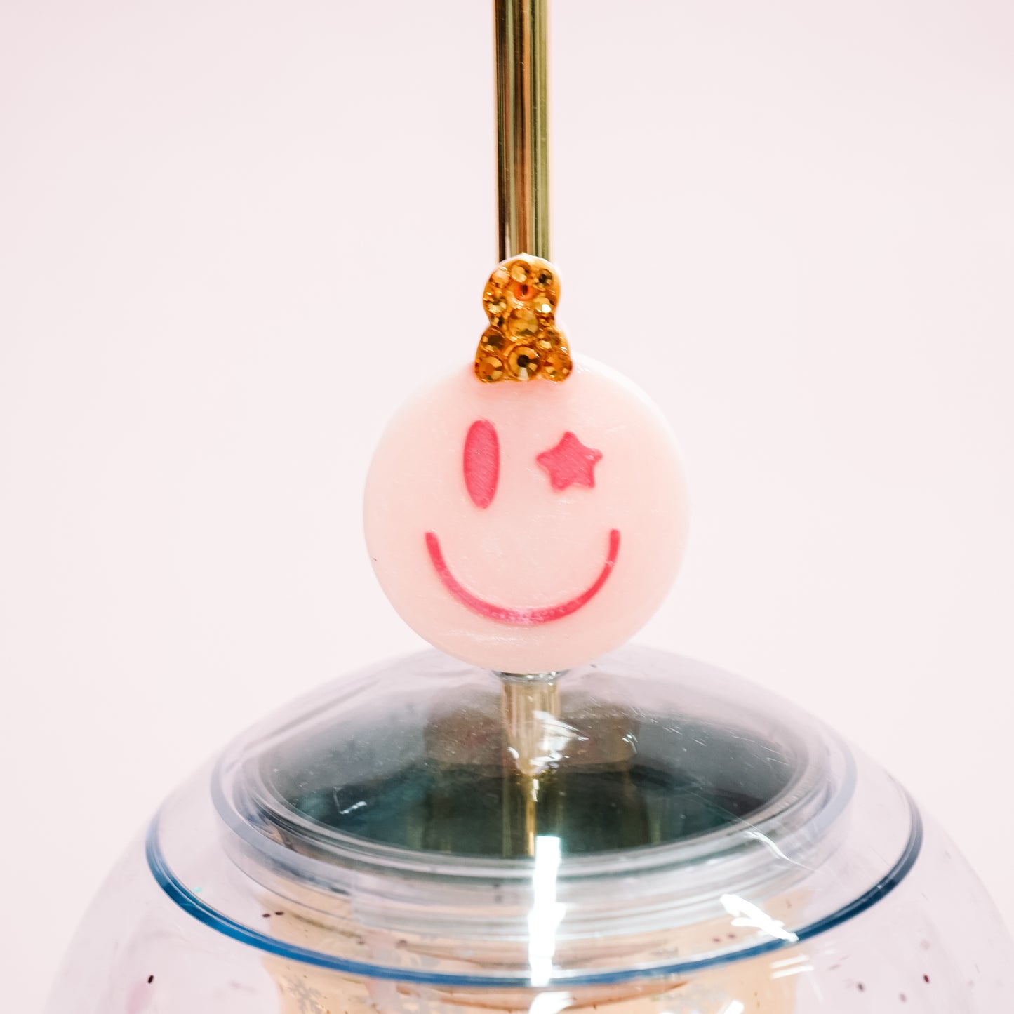 Ornament Smiley Straw Charm