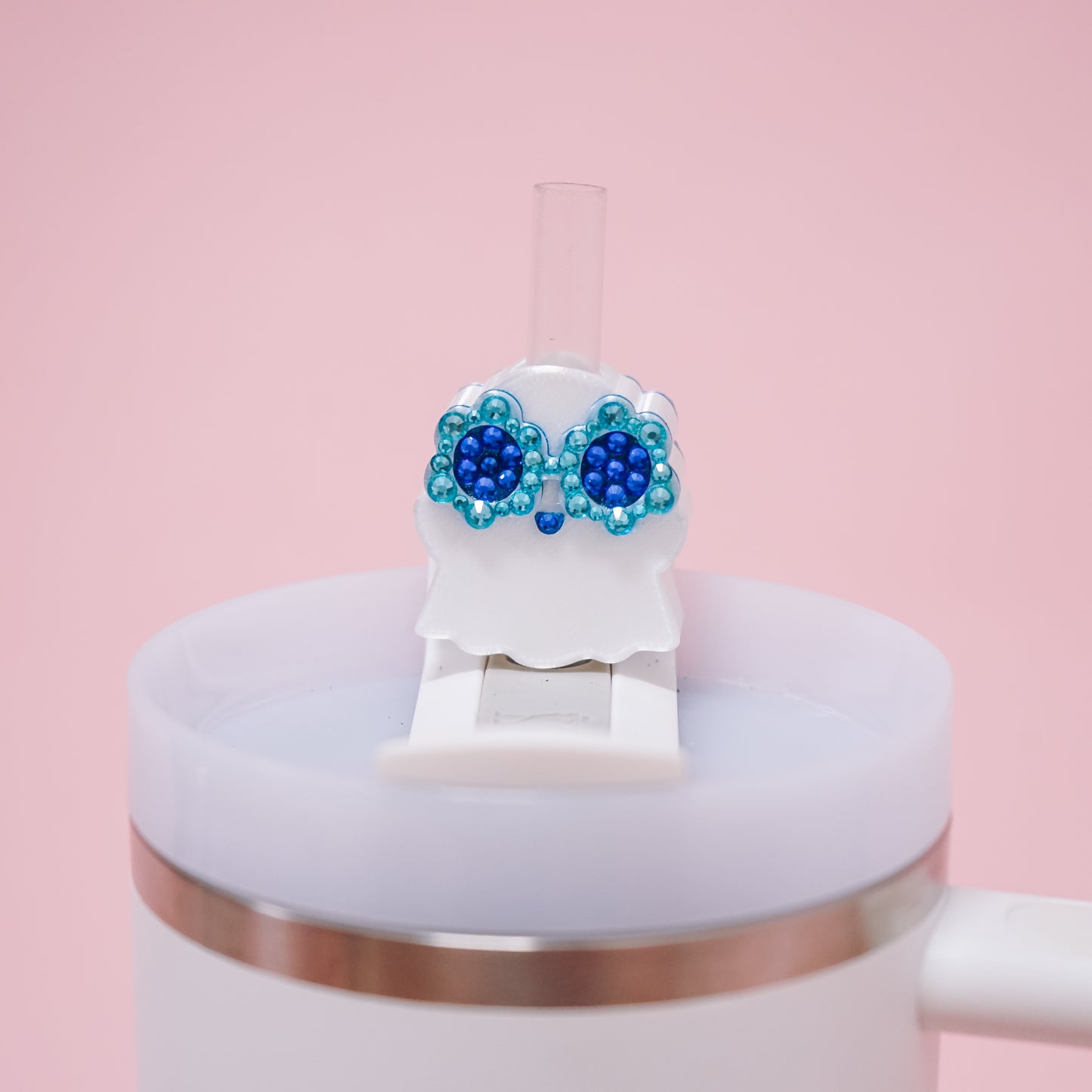 Hippie Ghost Straw Charm