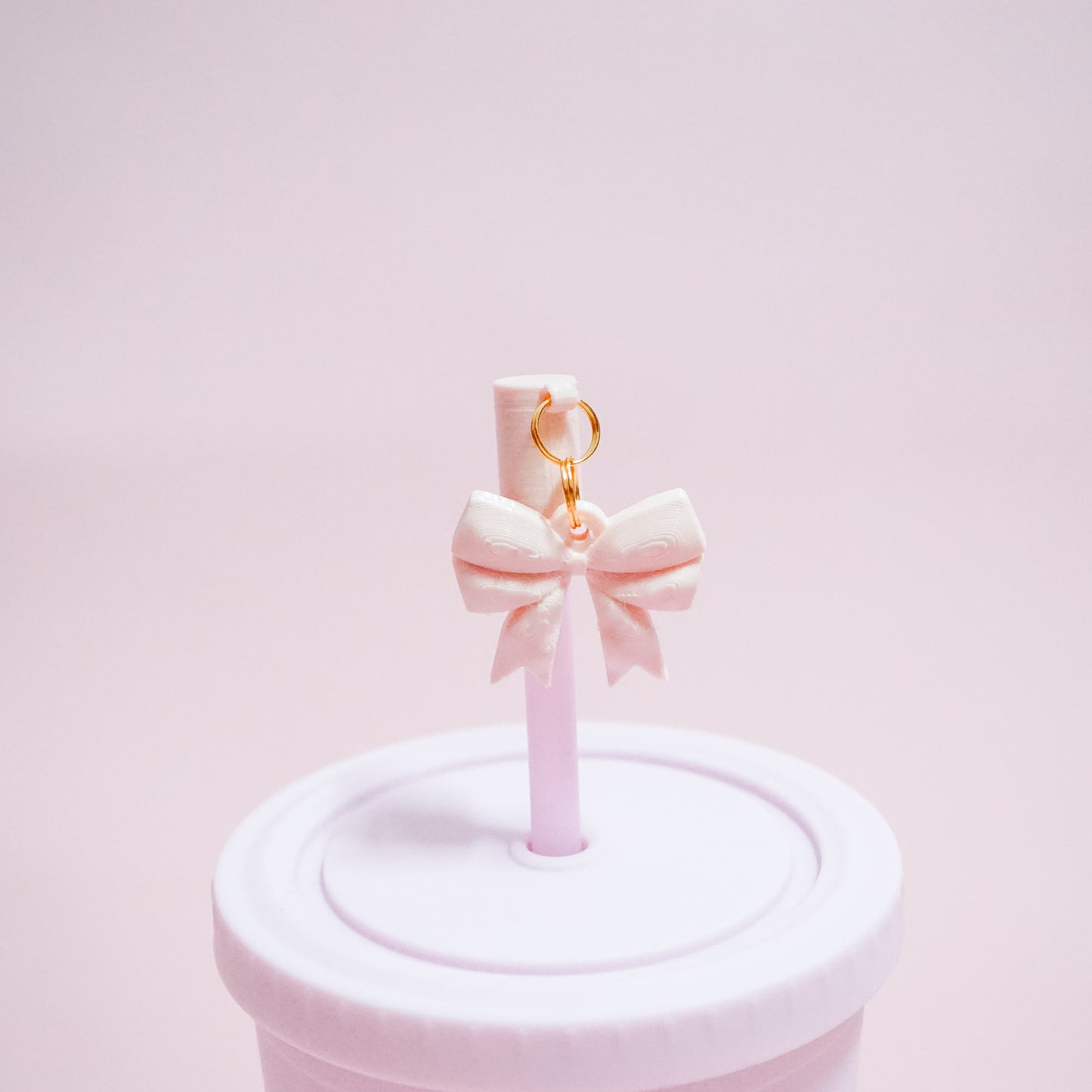 3D Bow Charmed Straw Cover