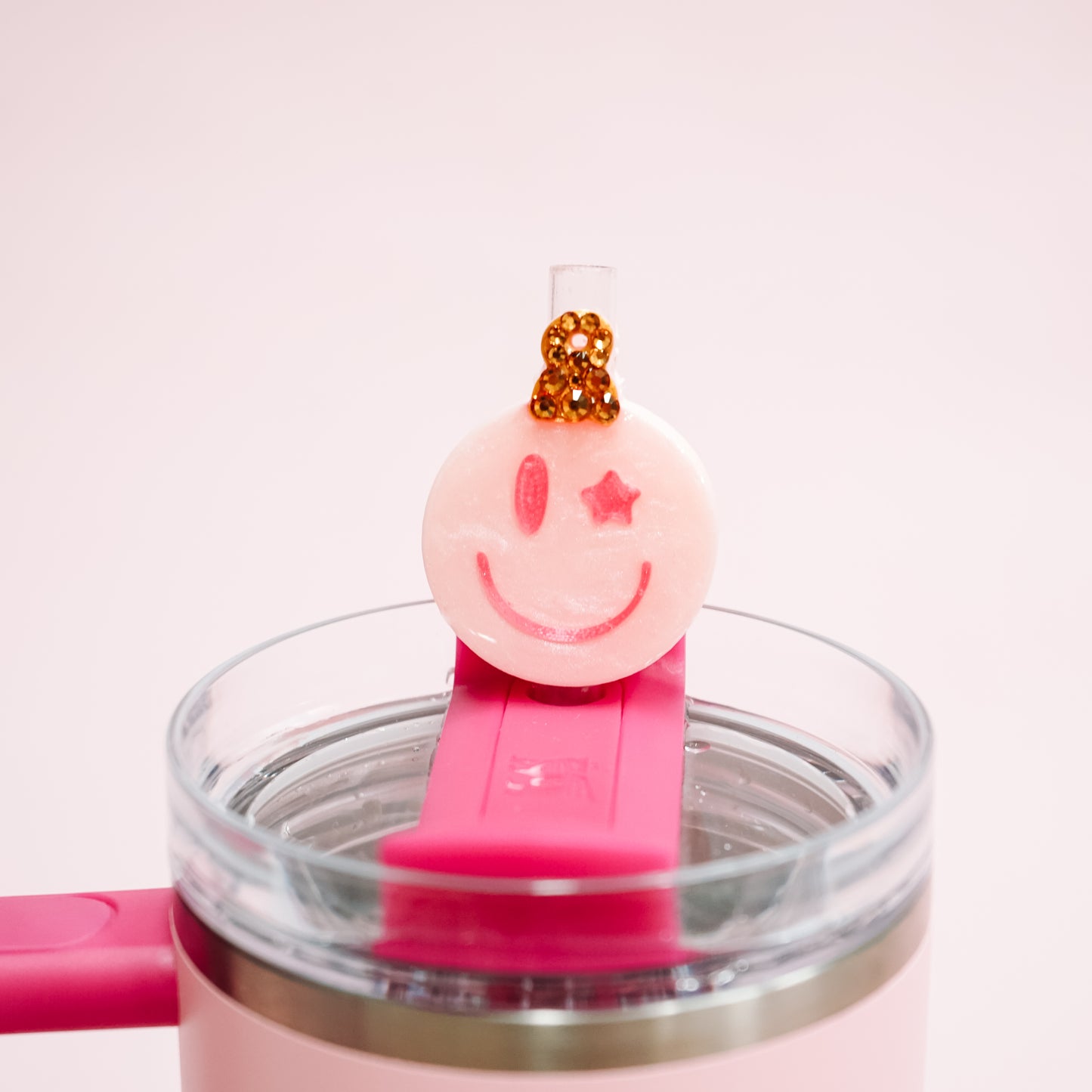 Ornament Smiley Straw Charm