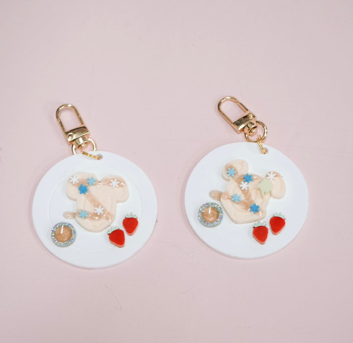 Holiday Waffle Plate Bag Charm