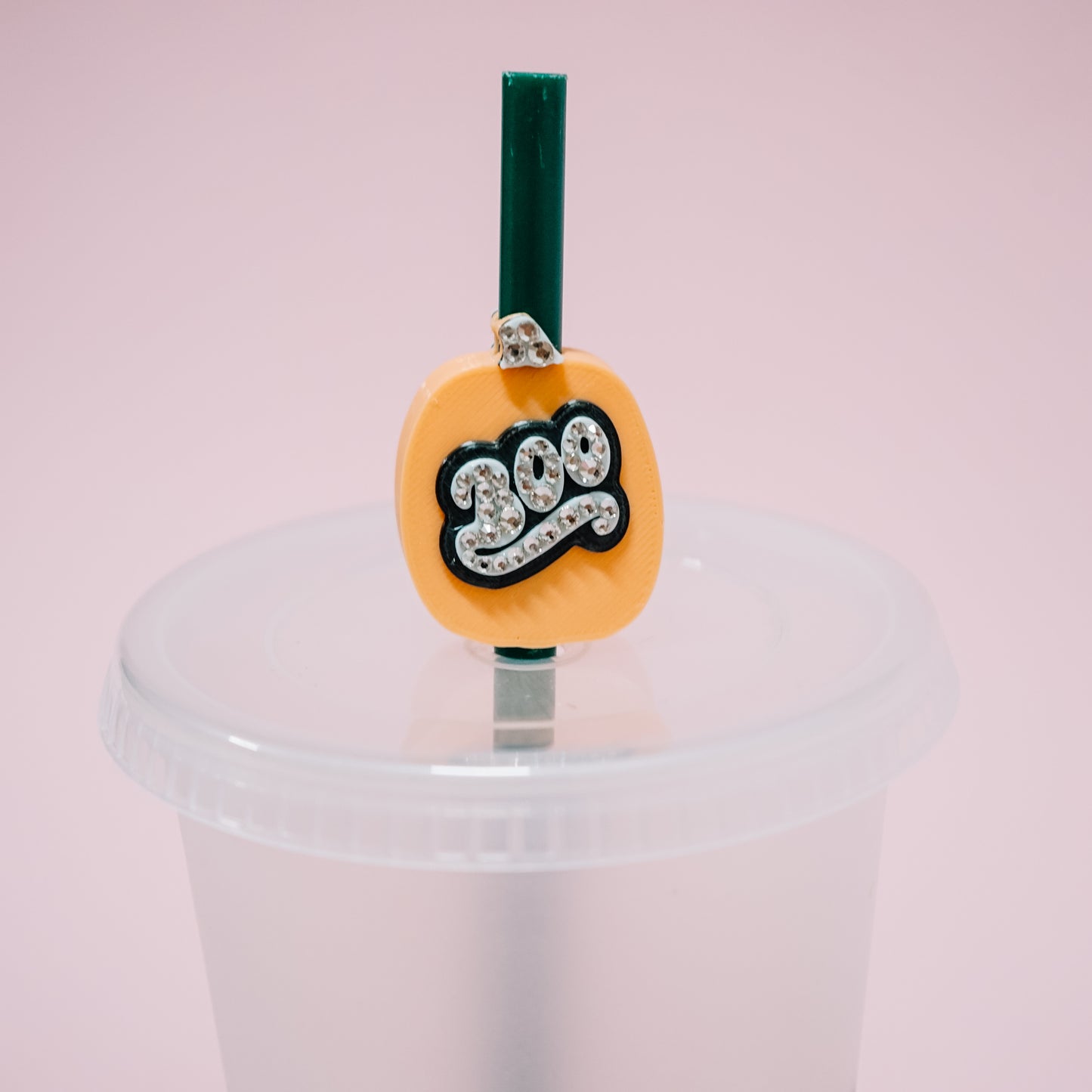 Boo Pumpkin Straw Charm
