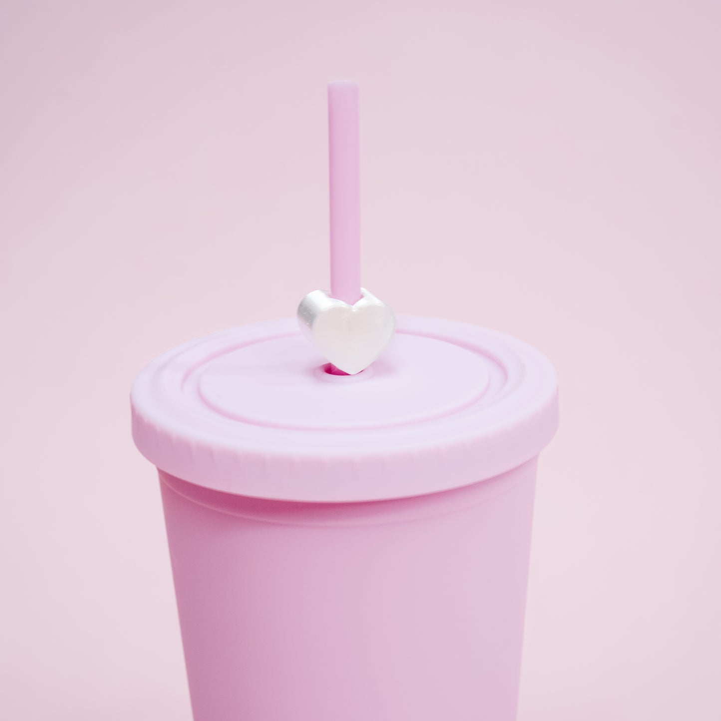 Pastel Mini Heart Straw Charm