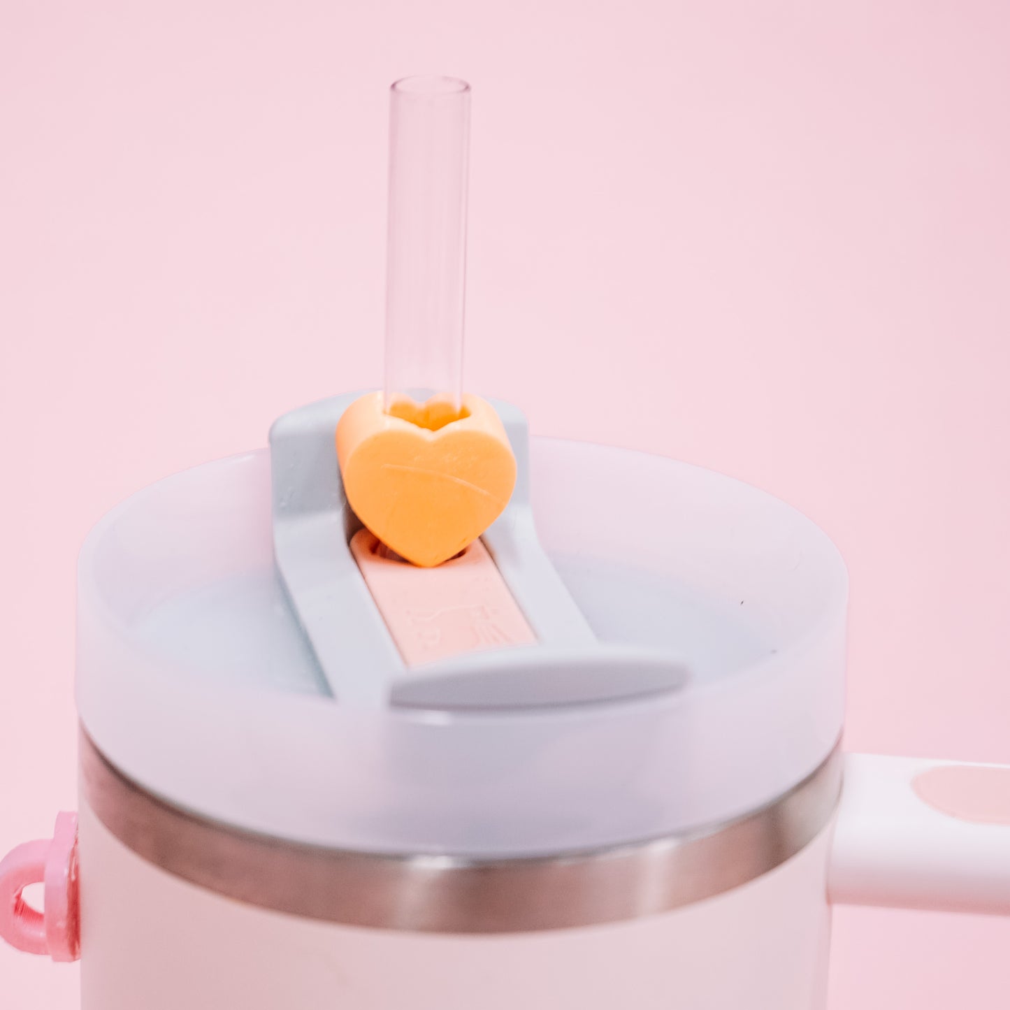 Pastel Mini Heart Straw Charm