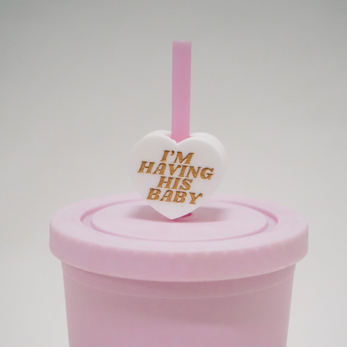 Having His Baby Straw Charm