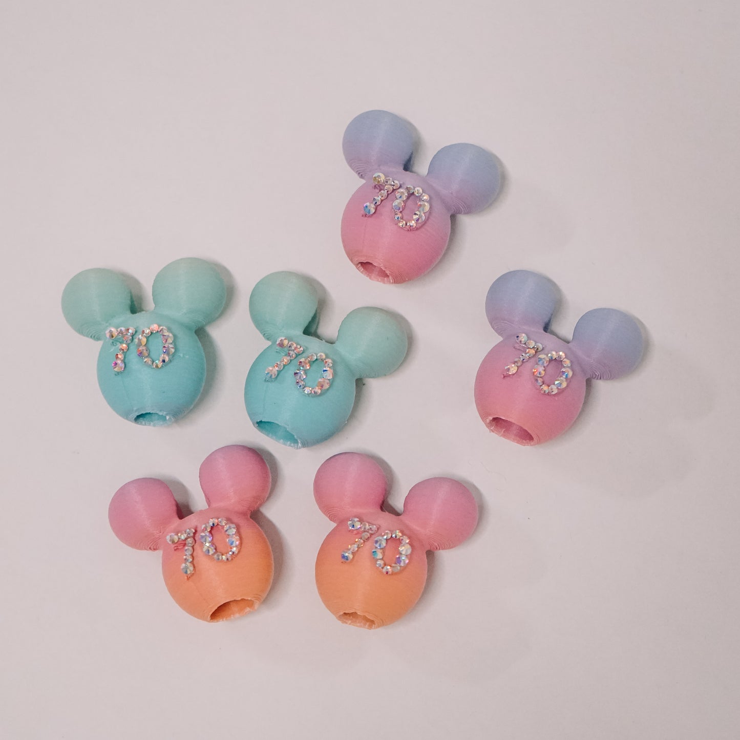 70th Ears Balloon Straw Charm