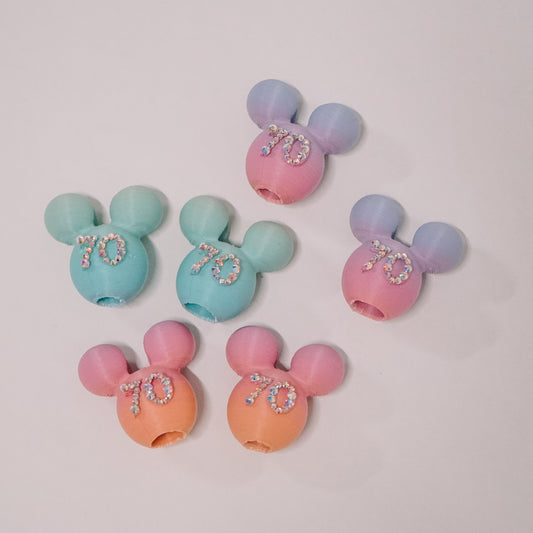 70th Ears Balloon Straw Charm