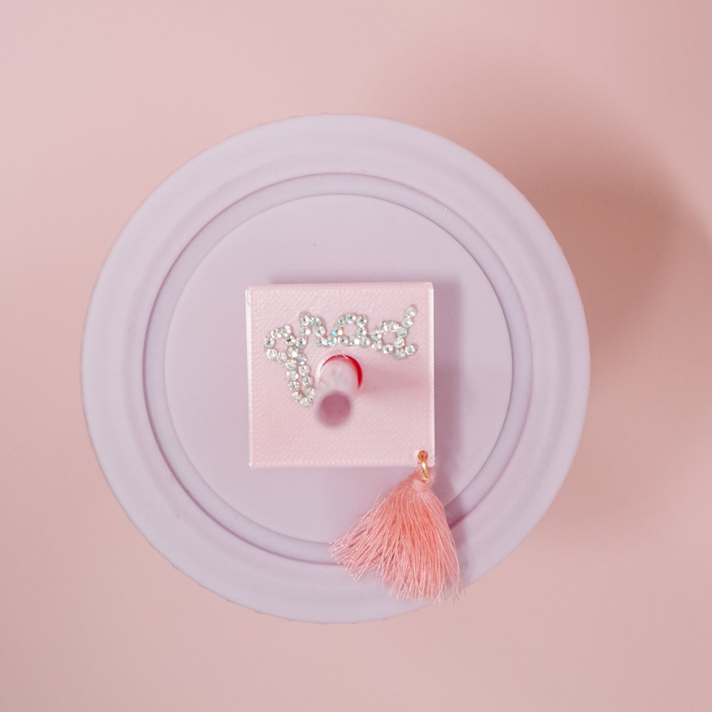 Grad Cap Straw Charm