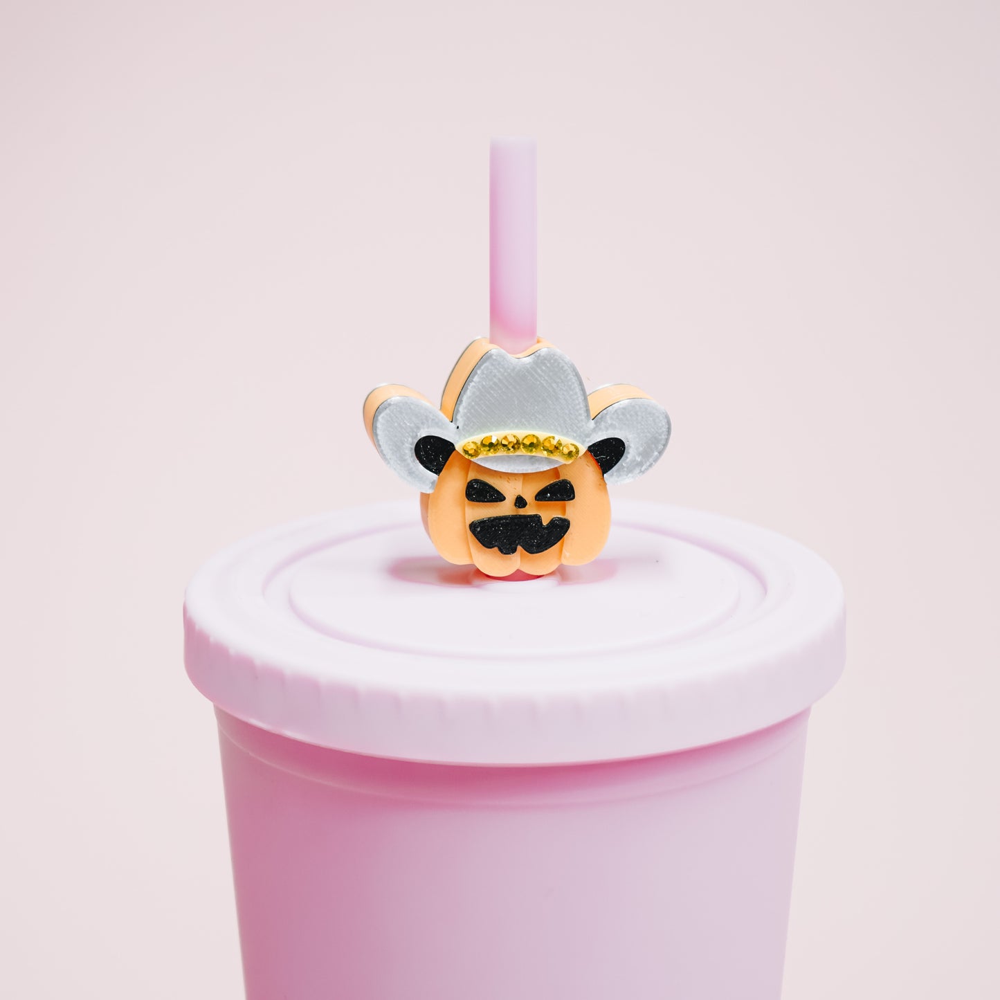 Cowboy Pumpkin Straw Charm