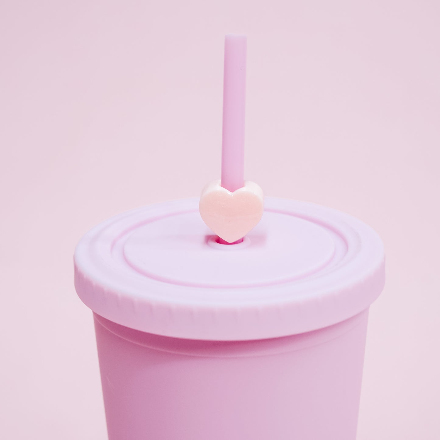 Pastel Mini Heart Straw Charm