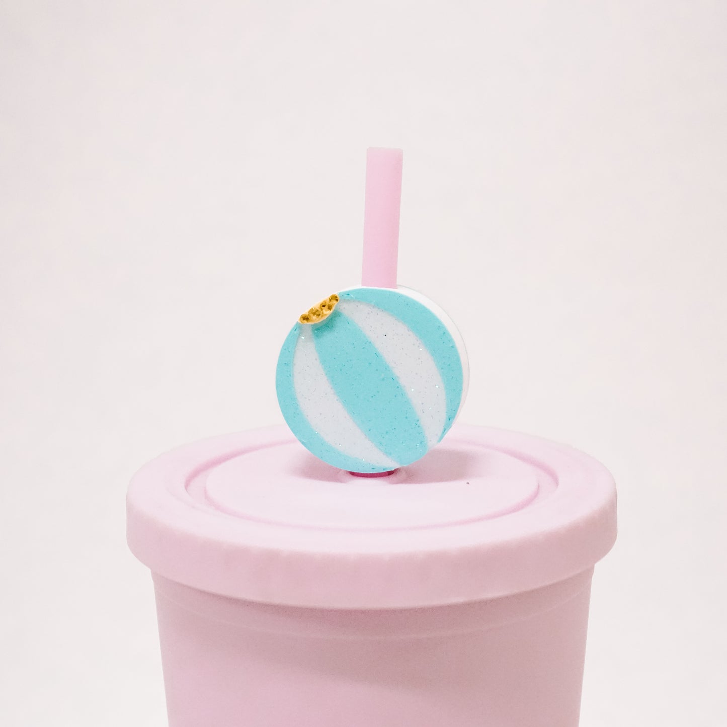 Beach Ball Straw Charm