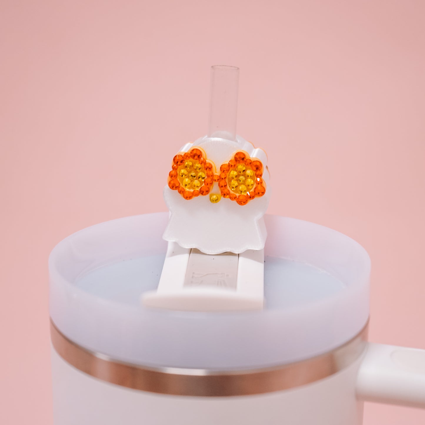 Hippie Ghost Straw Charm