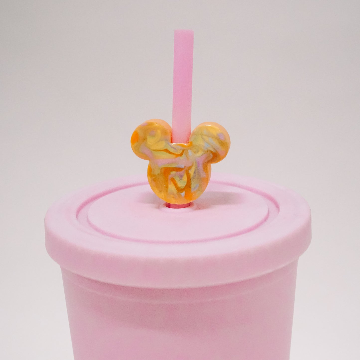 Ears Tie Dye Straw Charm