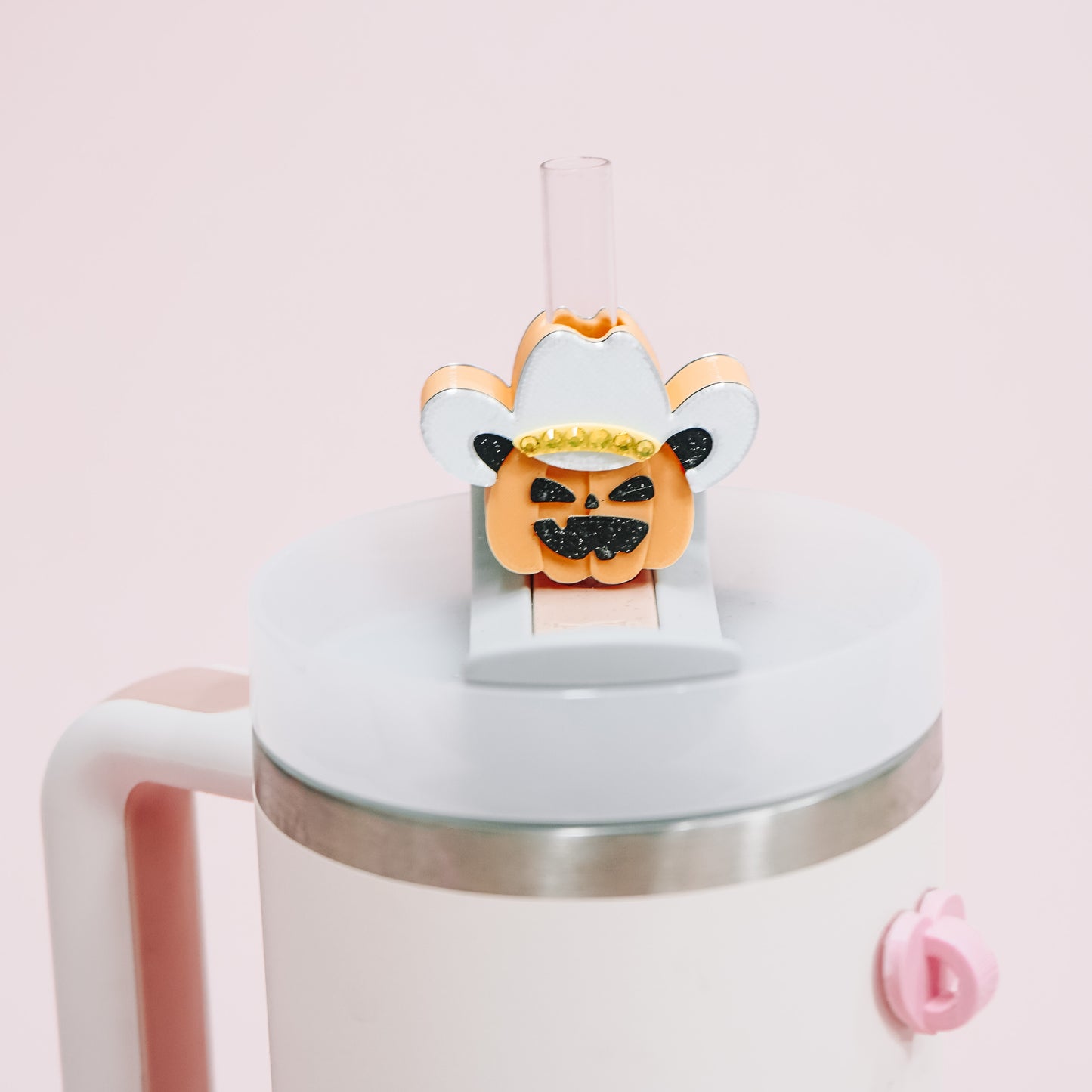 Cowboy Pumpkin Straw Charm