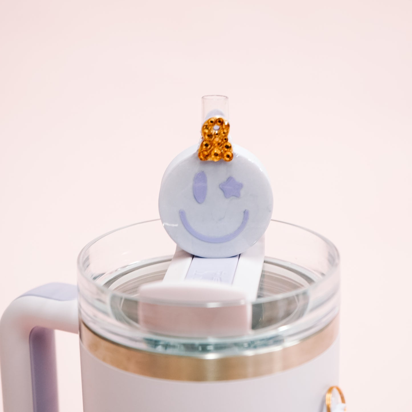 Ornament Smiley Straw Charm