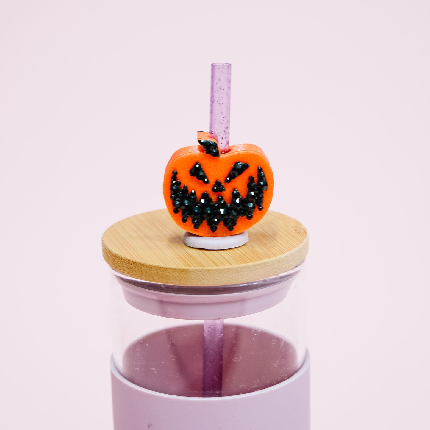 Scary Pumpkin Straw Charm