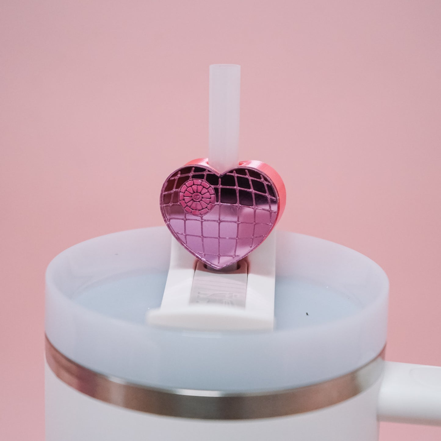 Disco Death Heart Straw Charm