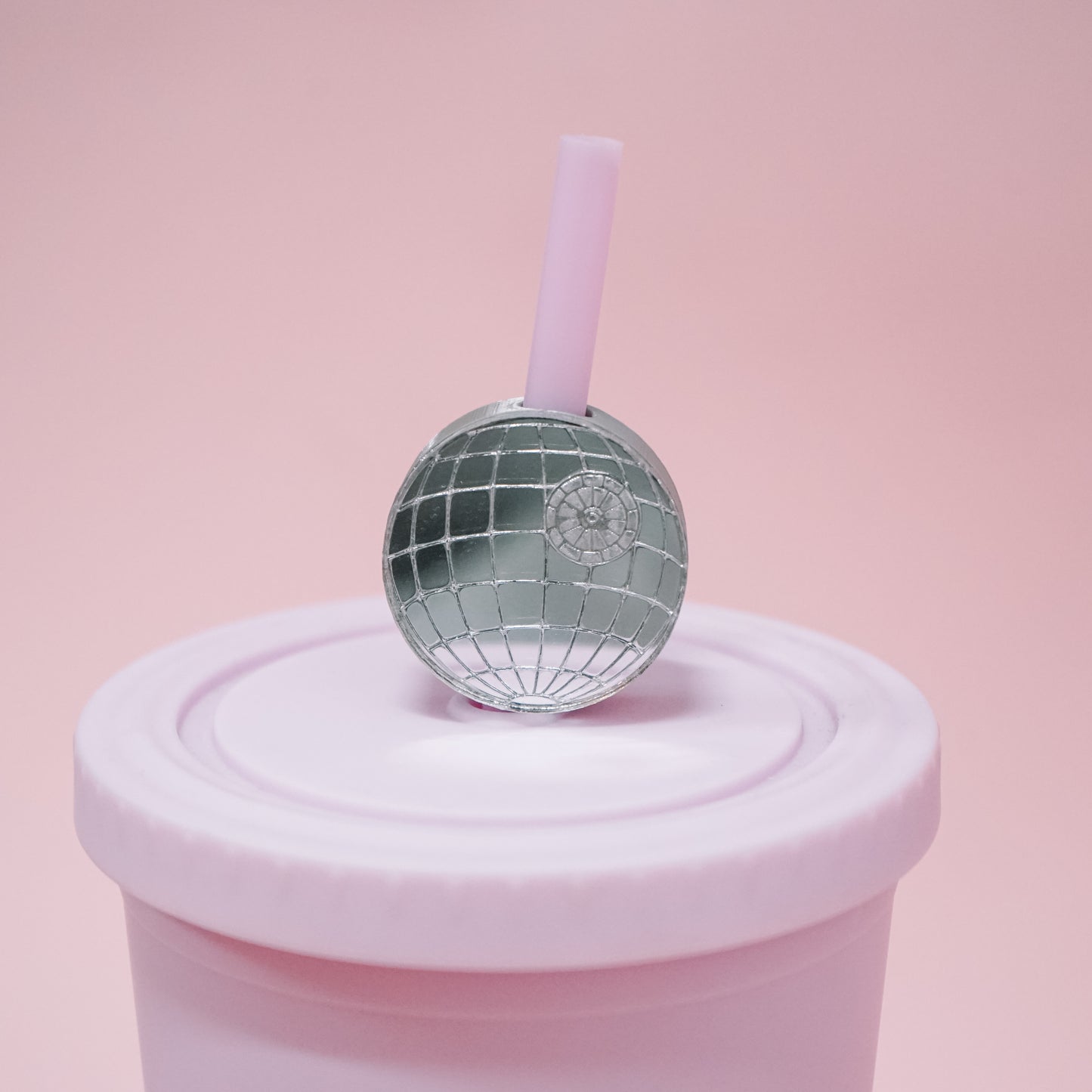 Disco Death Ball Straw Charm