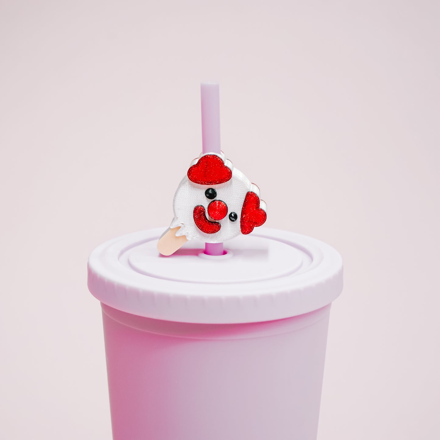 Clown Pop Straw Charm