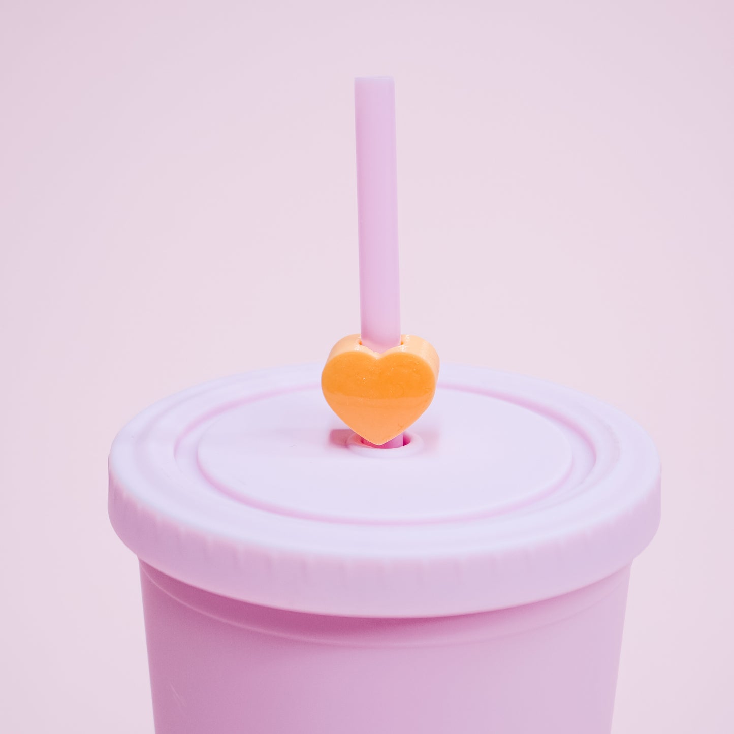 Pastel Mini Heart Straw Charm