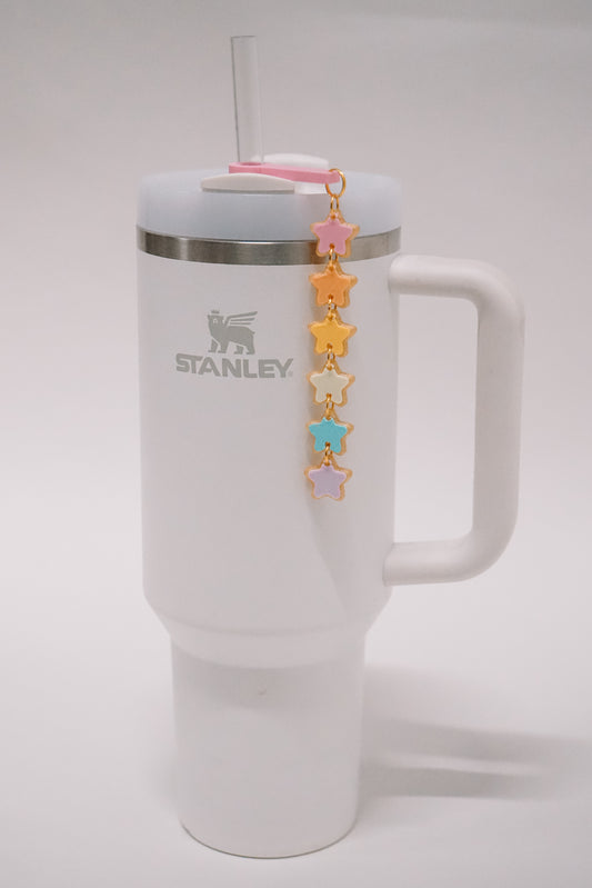 Pastel Star Straw Dangle